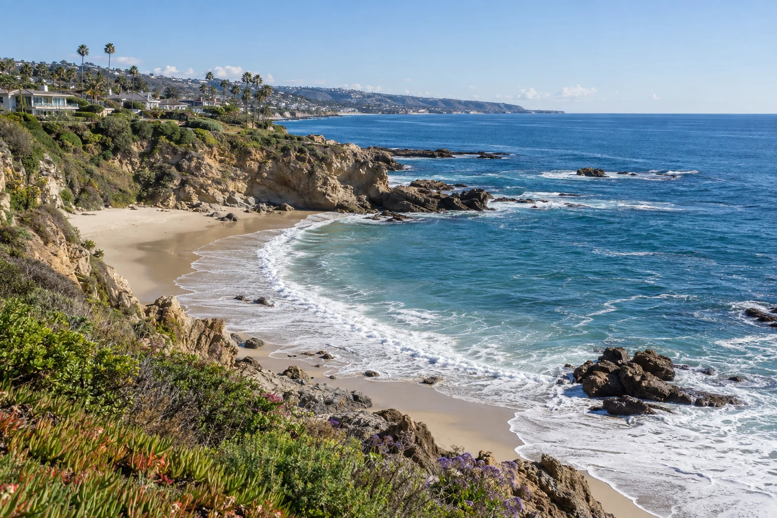 The Orange County coastline